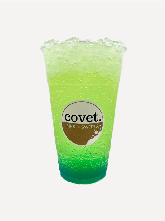 Crazy Canuck: mountain dew + blue curacao + passionfruit + coconut